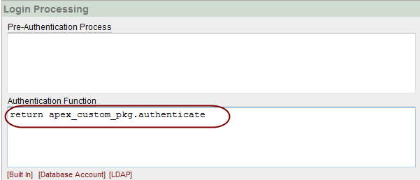 Apex authentication.